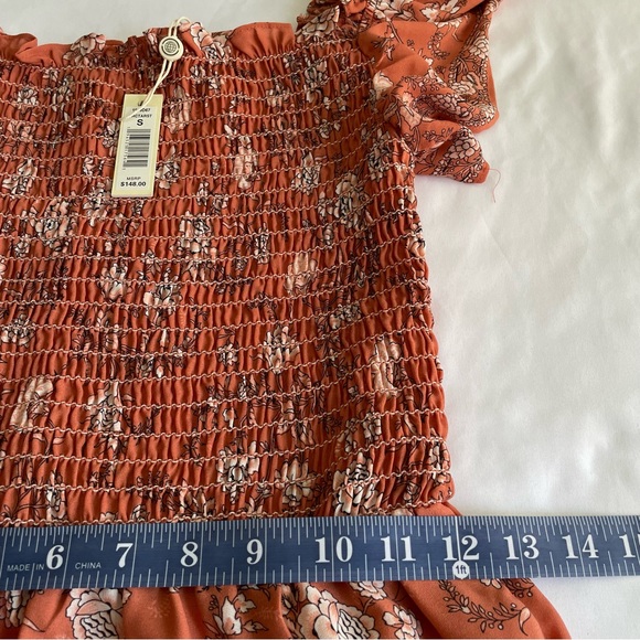 New Max Studio Paisley Flutter Sleeve Maxi Dress, Terracota Rosa Toile, Sz Small - Picture 6 of 15